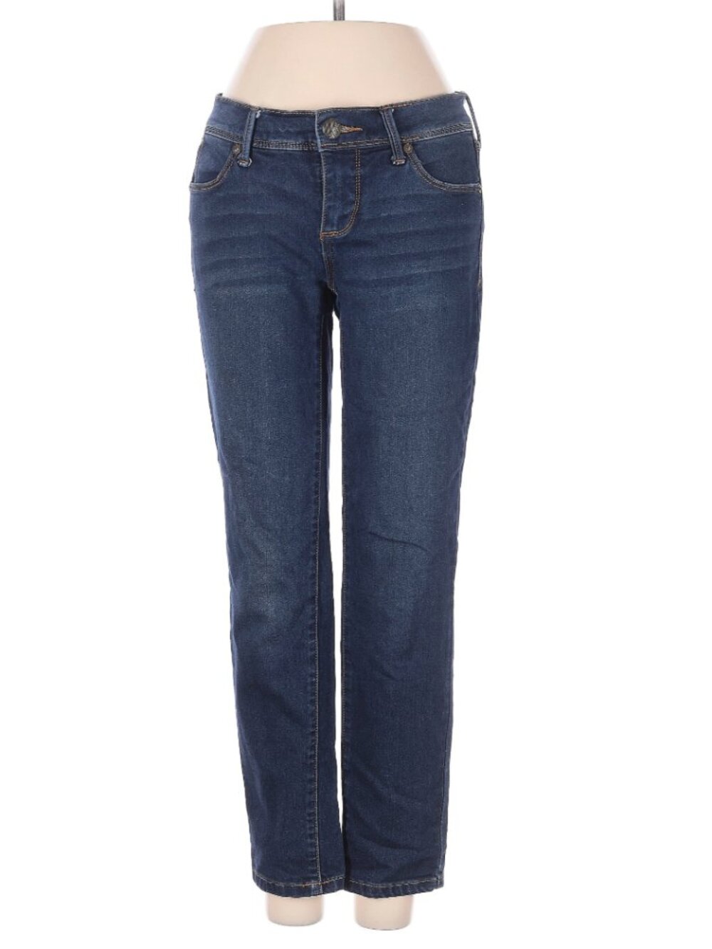 Free People Slim Straight Jeans In Dark Indigo Wash - Size 26